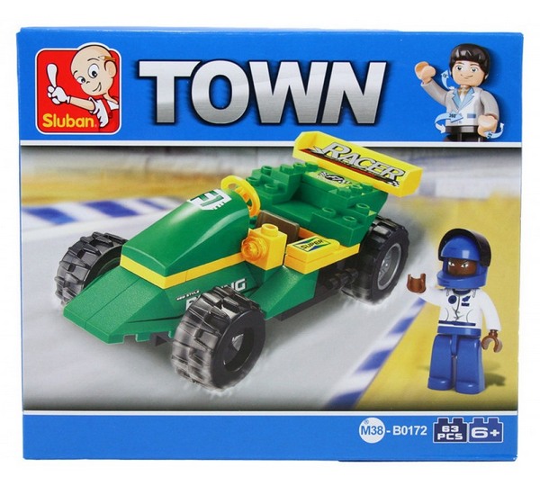Sluban Town Racing Car, 63 bricks, 1 figure